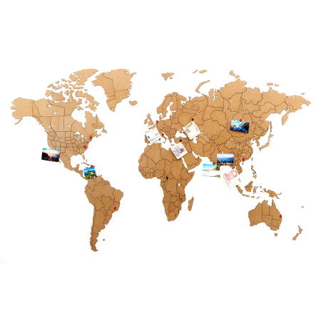 Пазл «Карта мира» коричневая  150х90 см new