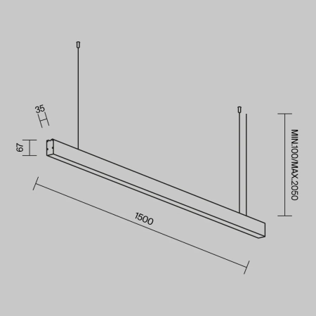 Линейный светильник Technical LL312038