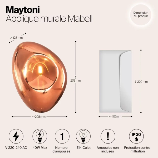 Настенный светильник (бра) Maytoni MOD306WL-01C