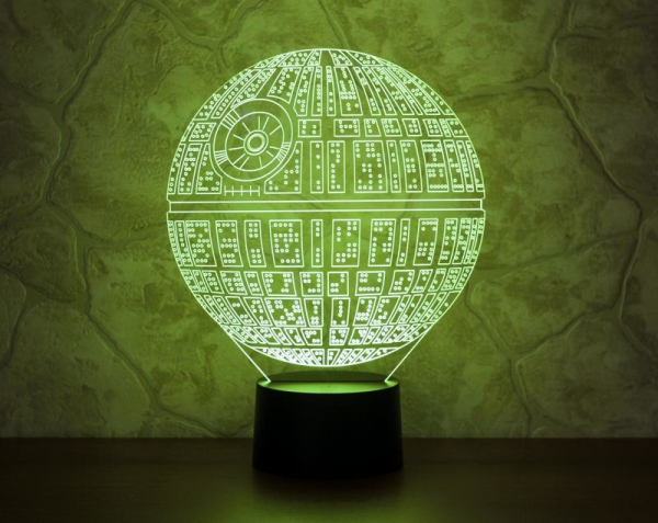 3D светильник  Звезда смерти