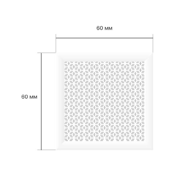 Экран для радиатора 60х60 см Илона белый STELLA