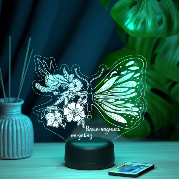 3D светильник  Светильник "Цветочная бабочка"