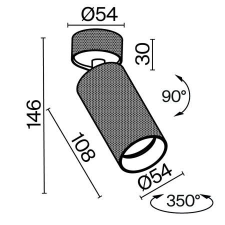 Потолочный светильник Technical C082CL-01-GU10-MG