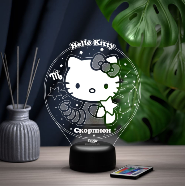 3D светильник  Скорпион - Hello Kitty
