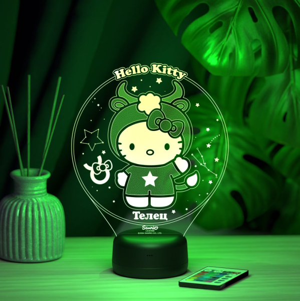 3D светильник  Телец - Hello Kitty