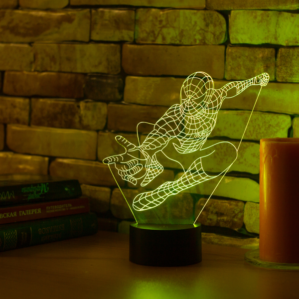 3D светильник  Человек Паук #2