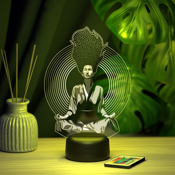 3D светильник  Светильник "Йога связь с космосом"