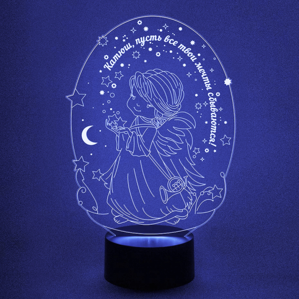 3D светильник  Ангелок