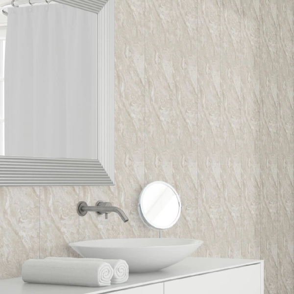 Панель ПВХ Мрамор Корсика 672/1 2,6*0,25 Stella Slim 5мм Light (15)