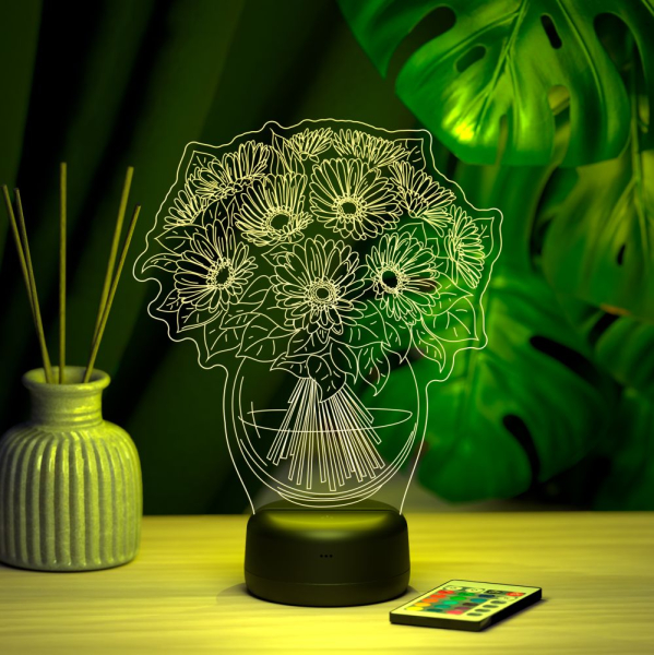 3D светильник  Светильник "Букет из гербер"