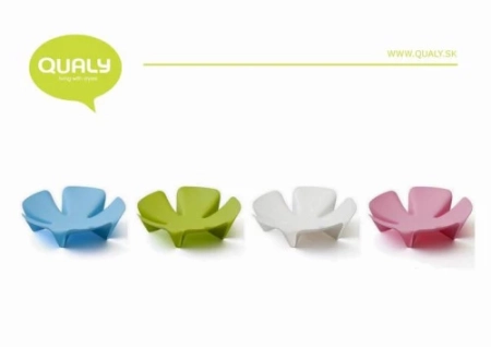 Ваза для фруктов flower, розовая