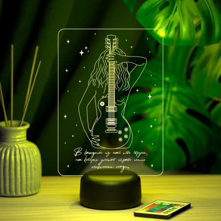 3D светильник  Светильник "Девушка с гитарой"