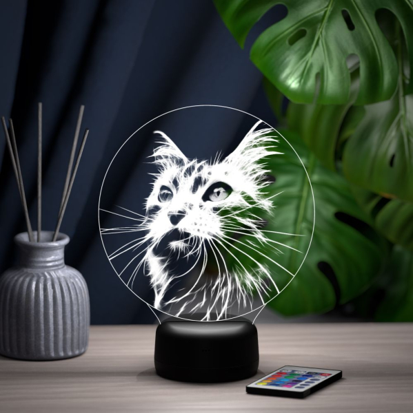 3D светильник  Светильник "Огненный кот"