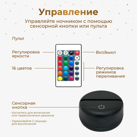 3D светильник  Светильник "Рыбки"
