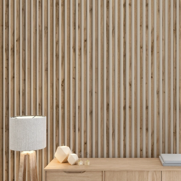 Рейка Интерьерная МДФ Stella Модель 12 Light Пекан 2800х27х12 (упак.15шт.)