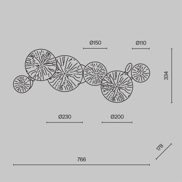 Настенный светильник (бра) Maytoni MOD082WL-04G