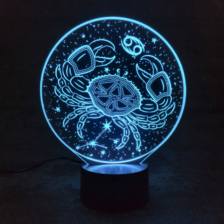 3D светильник  Зодиак - Рак