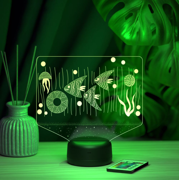 3D светильник  Светильник "Рыбки"