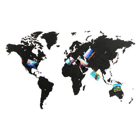Пазл «Карта мира» черная 100х60 см new