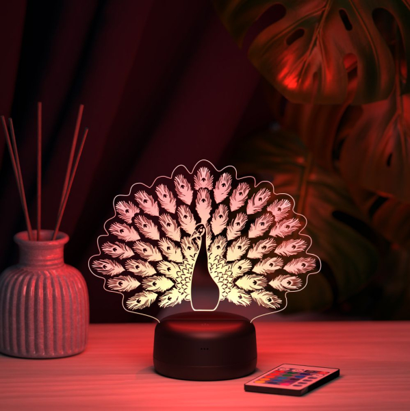 3D светильник  Светильник "Павлин"