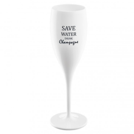 Бокал для шампанского с надписью save water drink champagne 100 мл белый