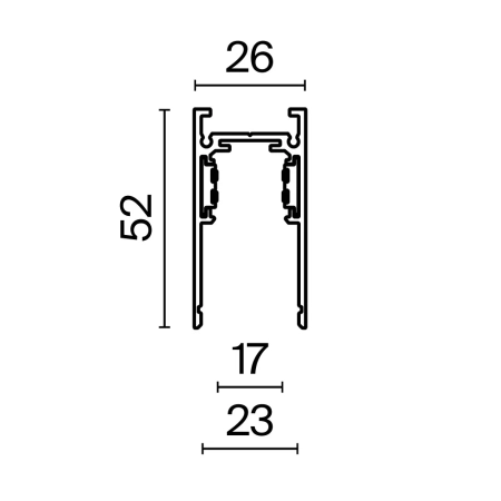 Шинопровод накладной/подвесной Technical TRX034-411W