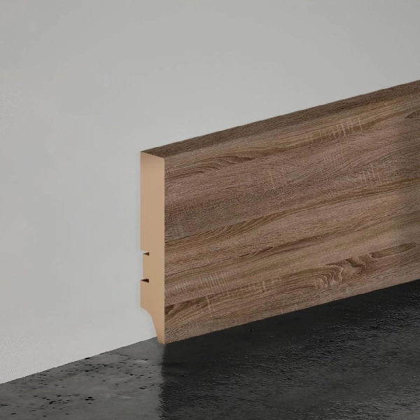 2К Напольный плинтус МДФ STELLA 100А 2000х100х16 Дуб Винтаж (12шт в упак)