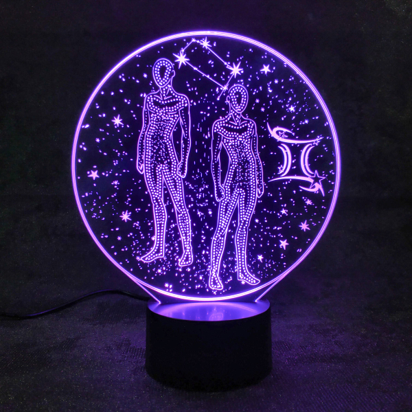 3D светильник  Зодиак - Близнецы