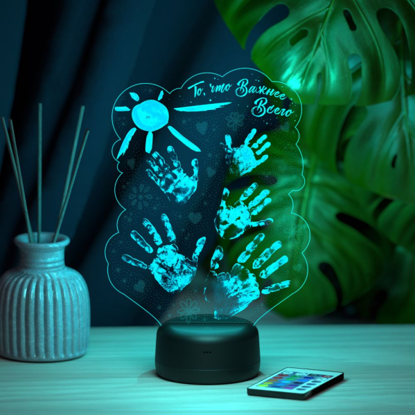 3D светильник  Светильник "Отпечатки ладошки (То что важнее всего!)"