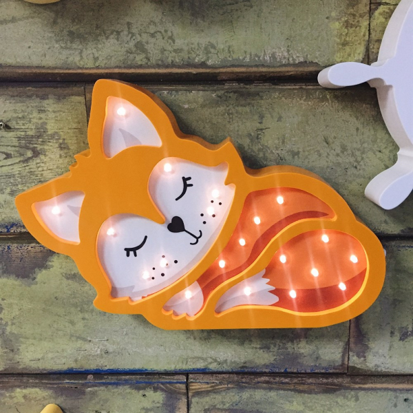 Детский ночник Лисичка "Оранжевый"