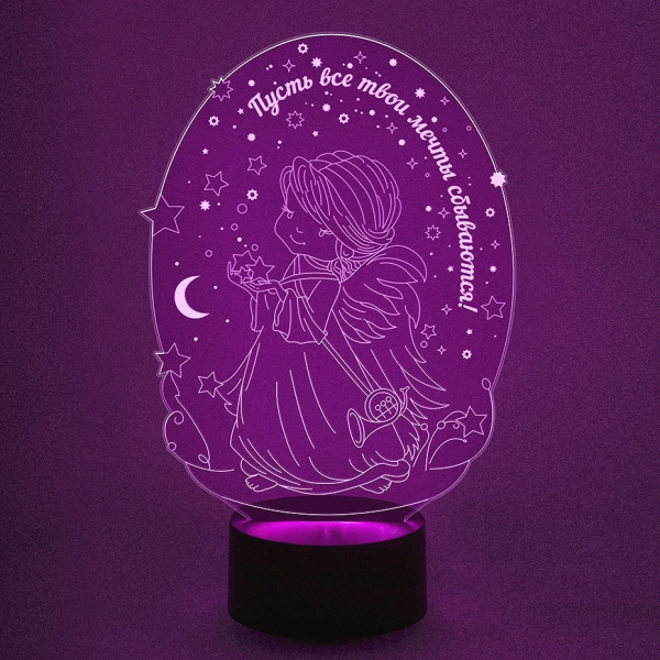 3D светильник  Ангелок