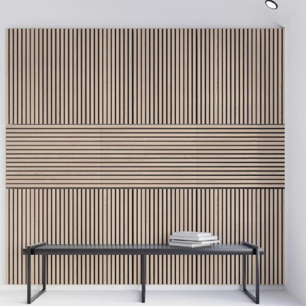 Панель Стеновая Акустическая Stella Trend Light Дуб Снежный 900х600х21 (упак. 1шт.)