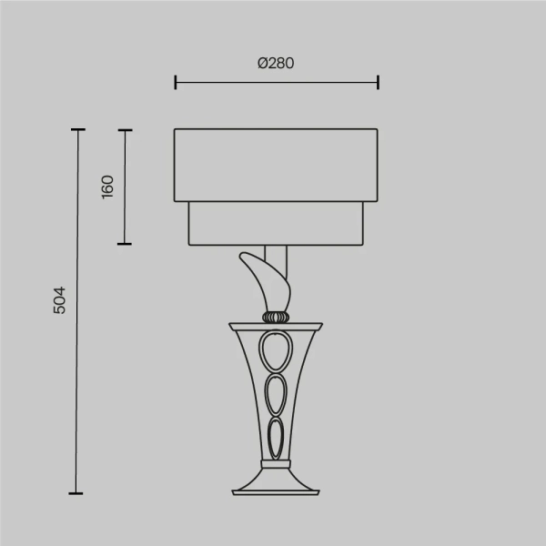 Настольный светильник Maytoni H311-11-G