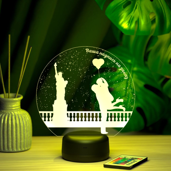 3D светильник  Светильник "Влюбленные в Нью-Йорке"