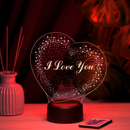 3D светильник  Светильник "Космос в моём сердце"