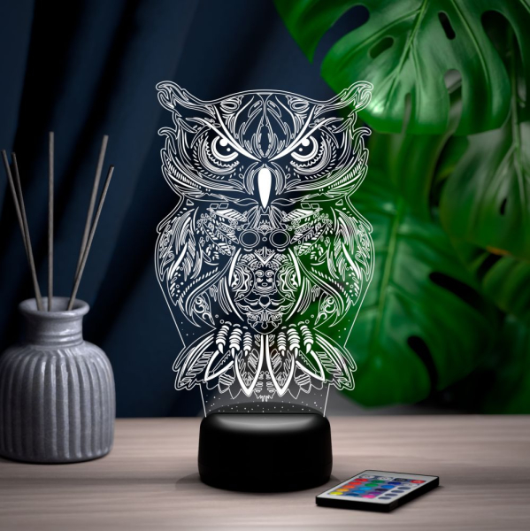 3D светильник  Светильник "Суровая сова"
