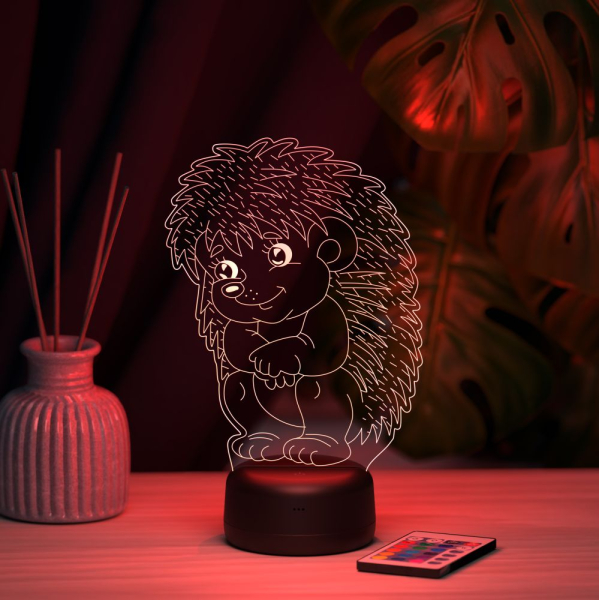 3D светильник  Светильник "Добрый ёжик"