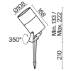 Ландшафтный светильник Outdoor O050FL-L15GF3K