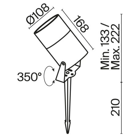 Ландшафтный светильник Outdoor O050FL-L15GF3K