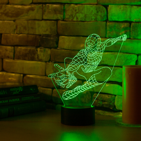 3D светильник  Человек Паук #2