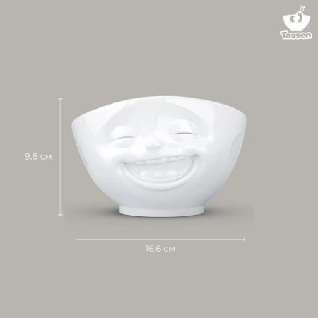 Чаша laughing, 500 мл, белая