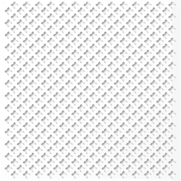 Панель декоративная перфорированная без рамки 1112х512 мм Готико белый STELLA (2шт)