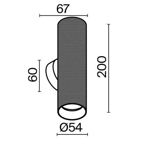 Настенный светильник (бра) Technical C080WL-02-GU10-MG