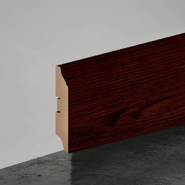 2К Напольный плинтус МДФ STELLA 82 2000х82х16 Венге (16шт в упак)