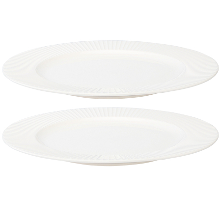 Набор тарелок soft ripples, D16 см, белые глянцевые, 2 шт.