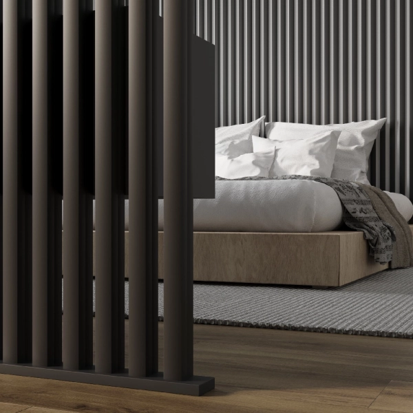 Интерьерная рейка МДФ STELLA Милана Black Edition 20*30*2700 (уп.8 шт.)