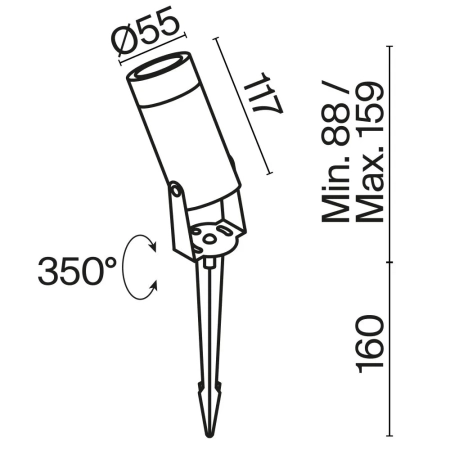 Ландшафтный светильник Outdoor O050FL-L5GF3K