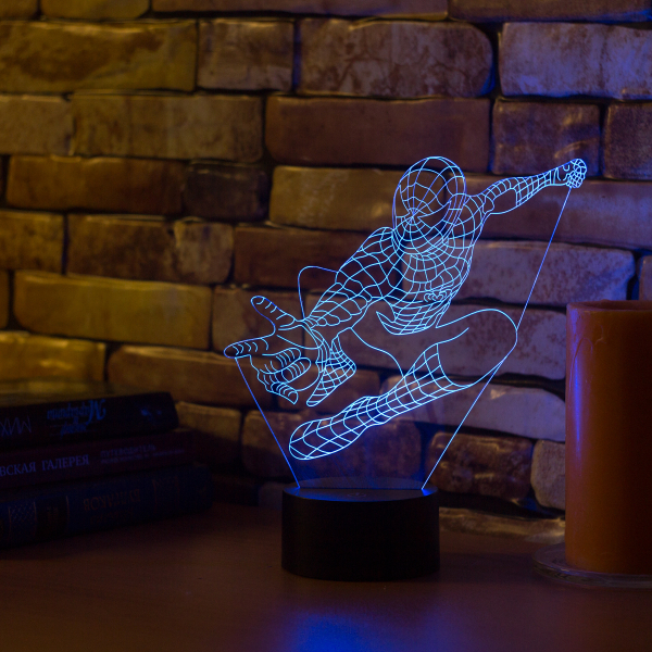 3D светильник  Человек Паук #2