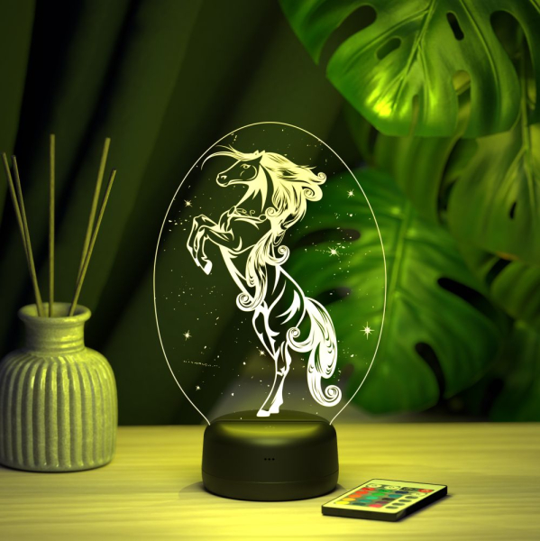 3D светильник  Светильник "Конь на дыбах"