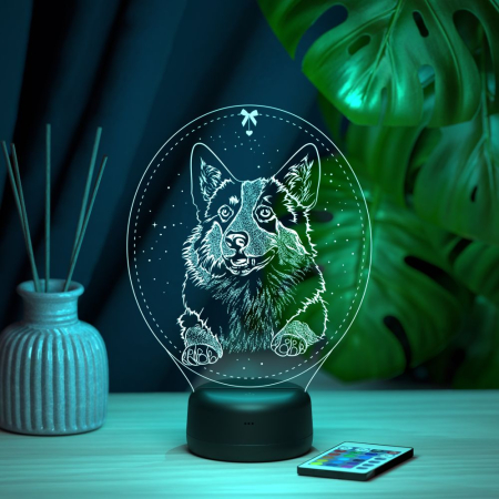 3D светильник  Светильник "Собака Корги"